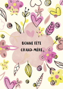 Jolie carte pleine de fleurs pour mamie
